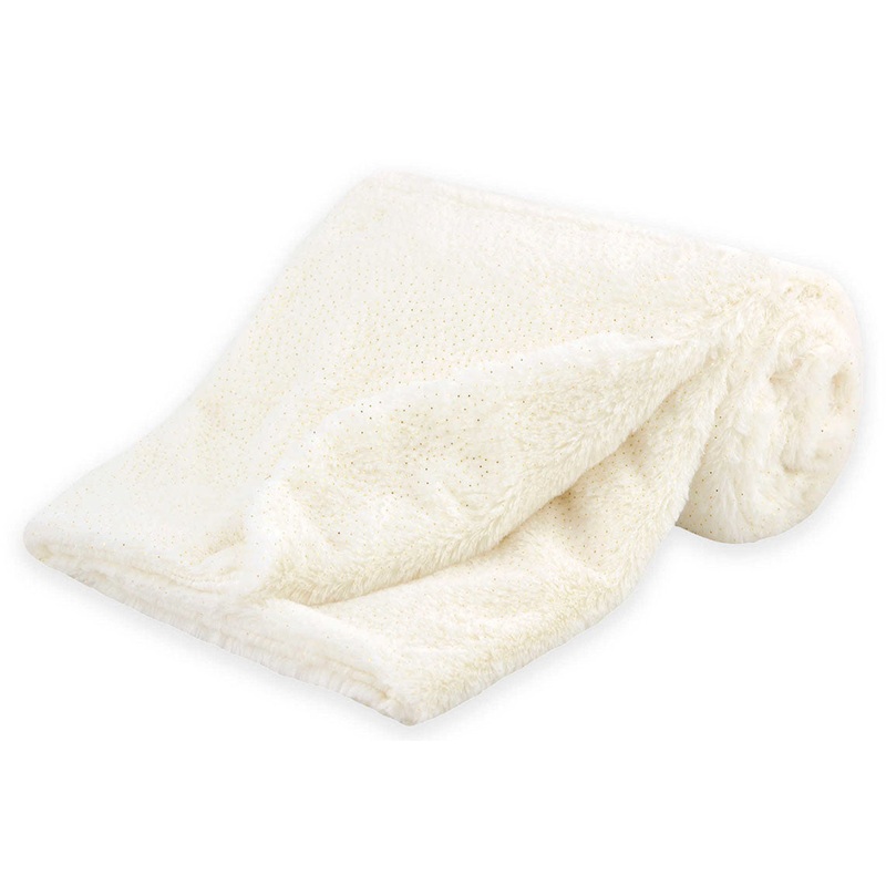 Just Born Sparkle Cuddleplush Blanket - Ivory