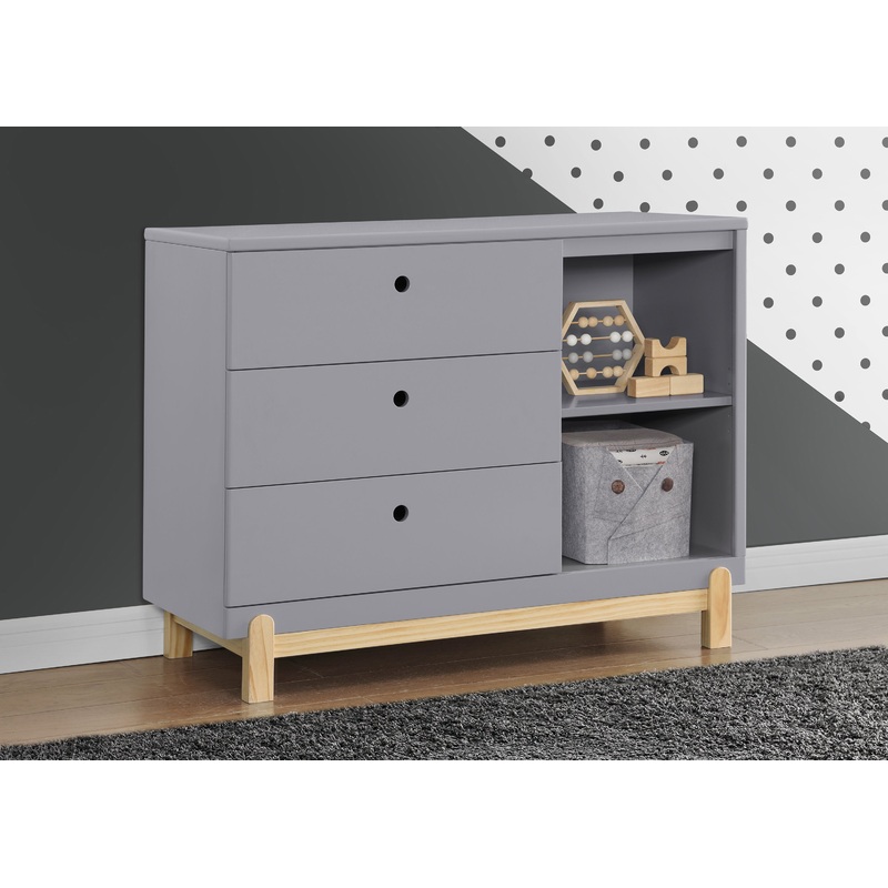 Poppy 3 Drawer Dresser with Cubbies