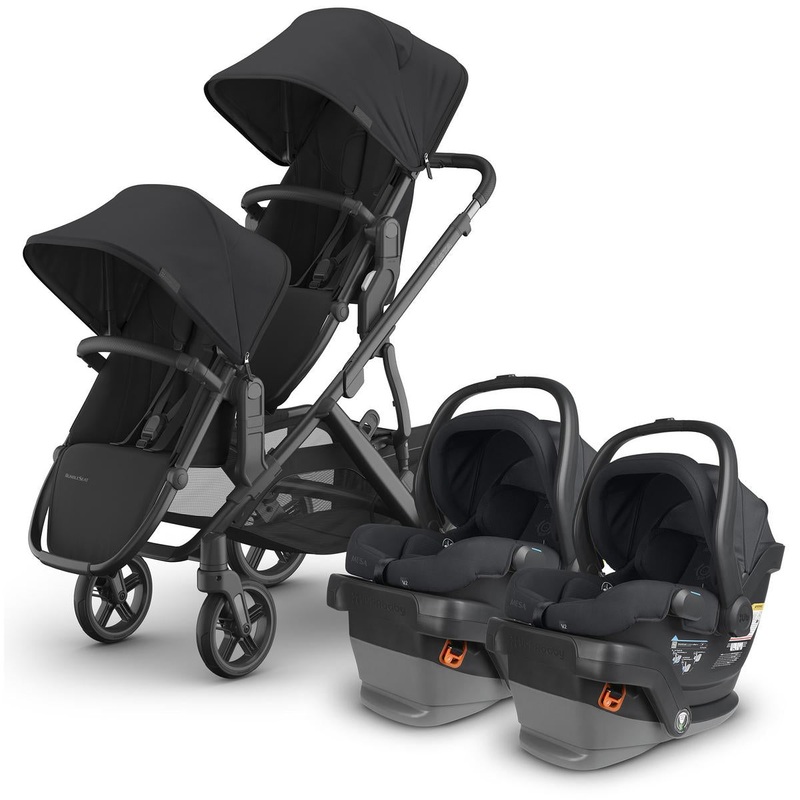 UPPAbaby Vista V3 Twin Stroller with RumbleSeat V3 + Mesa V2 Travel System Bundle - Jake / Jake