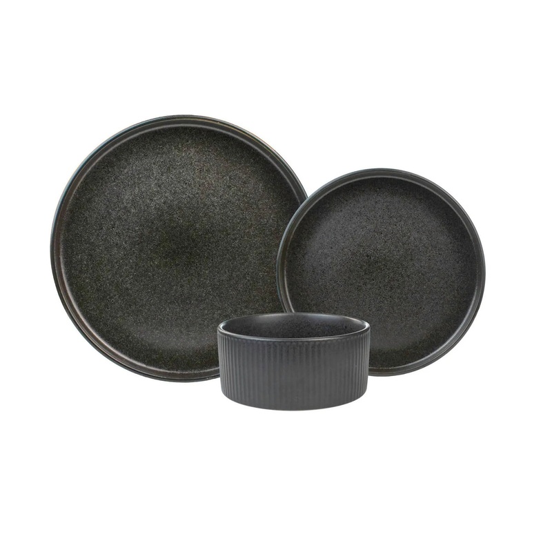 12pc Anderson Dinnerware Set- Black
