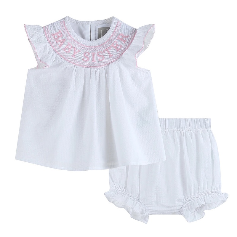 Baby Sister Smocked Dress and Bloomer Set