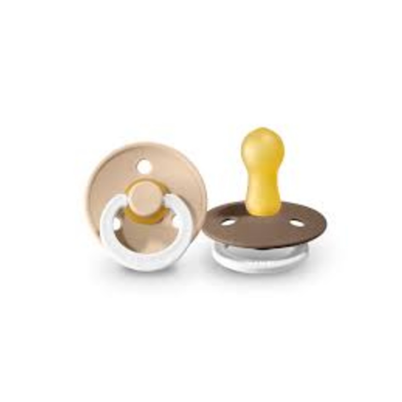 BIBS Pacifier 2 Pack - Vanilla Glow + Dark Oak Glow