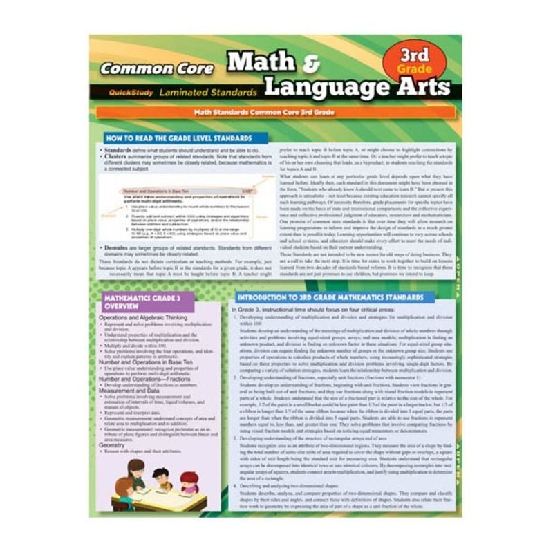 QuickStudy: Common Core Math and Language Arts (3rd grade)