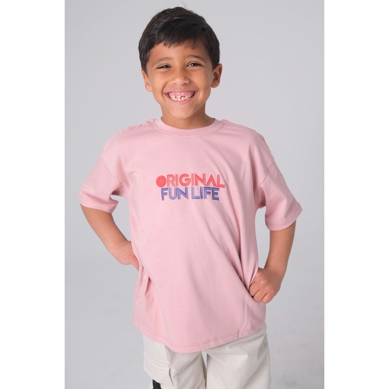 Unisex "ORIGINAL FUN LIFE" Short-Sleeved T-Shirt  Dusty Pink