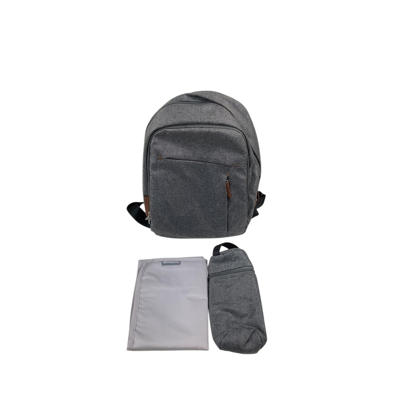 UPPAbaby Changing Backpack, Greyson (Charcoal Melange/Saddle Leather)