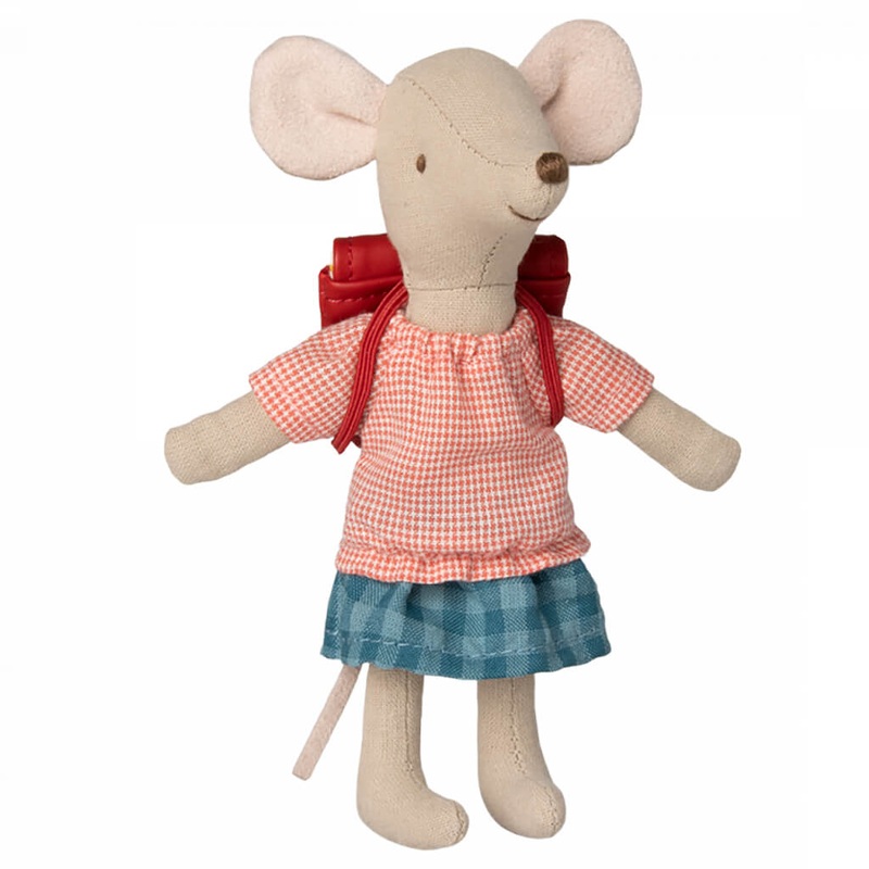Big Sister Tricycle Mouse Doll with Bag