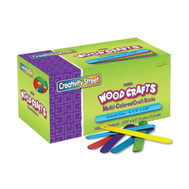 Craft Sticks, Bright Hues, 1,000 pieces