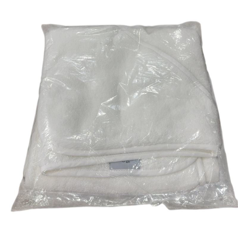 Lil Weezie Baby Hooded Towel, White on White