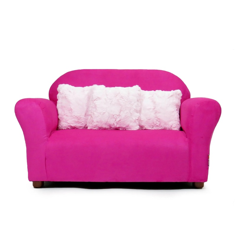 Plush Sofa Microsuede - Hot Pink