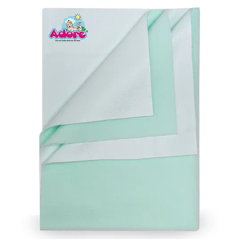 Adore Advanced Insta Dry Water Absorbent Baby Bed Protector Sheet Medium - Green