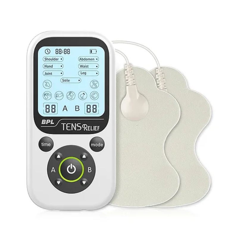 BPL Medical Technologies Electric TENS Massager & Nerve Stimulator Device for Full Body Pain Relief -  White
