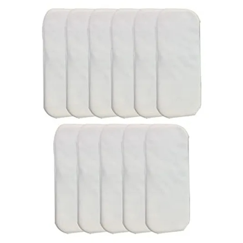 Chinmay Kids Baby Insert Pads Reusable Soft 5 Layers Inserts For Baby Cloth Diaper High Absorbing Washable Liners Set Of 11 - White