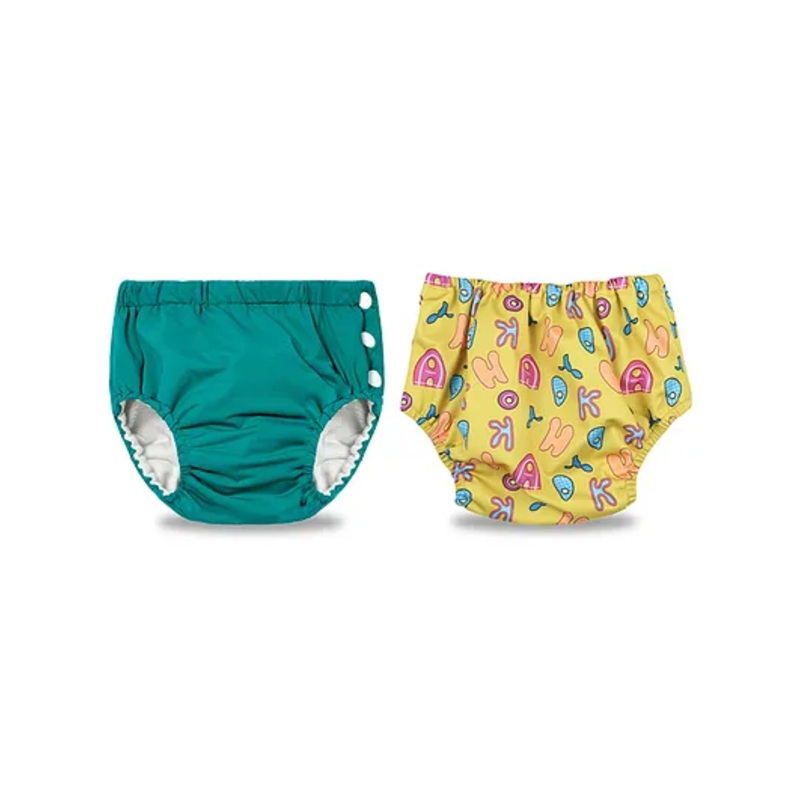 Chinmay Kids Reusable Swimwear Diapers Pack of 2 - Yellow & Green