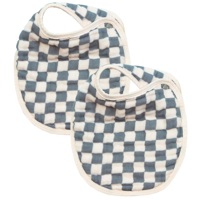 Cloud Muslin Bib 2 Pack - Miles/Cream