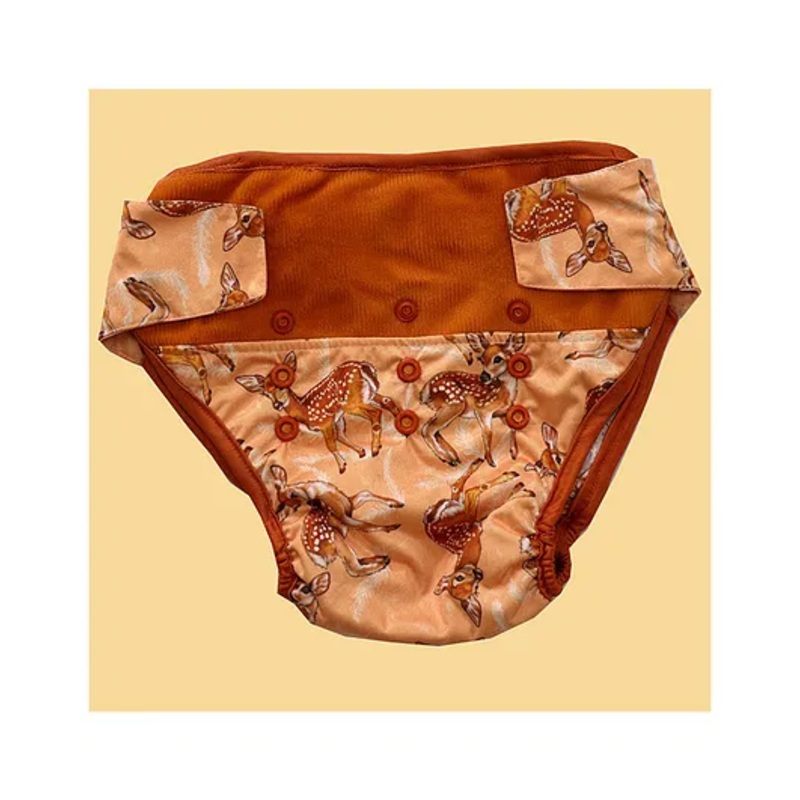 Elly Belly Reusable cloth diaper Velcro Closure Free Size (03 Months to 3 Years) - Deer Printed