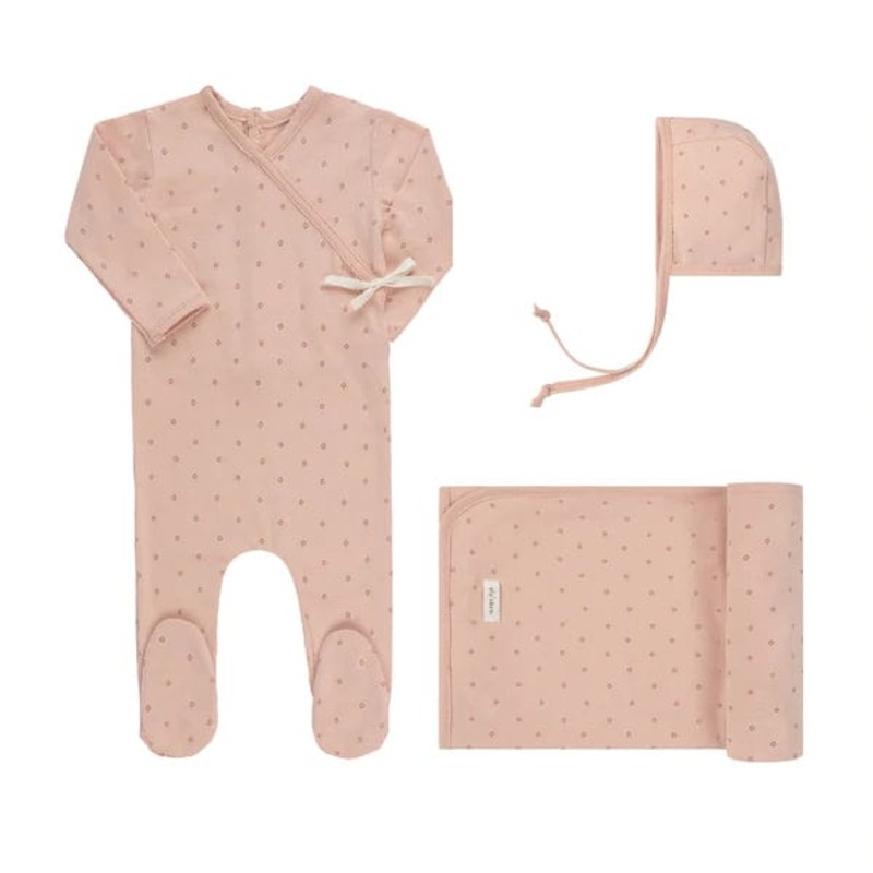 Elys & Co Cotton Diamond Collection Giftbox with Bonnet (Size 1M)