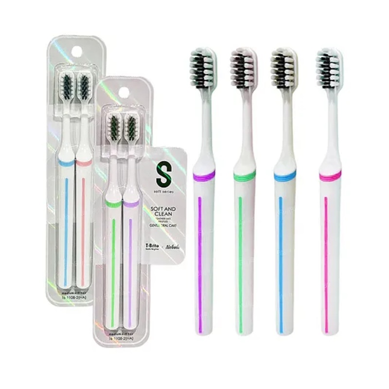 FunBlast Soft Bristles Manual Tooth Brush Set  Pack of 4 Pcs Multicolor