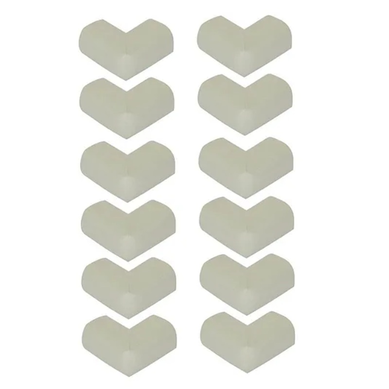 Safe-O-Kid High Density L-Shaped Medium Corner Cushions White - Pack of 12