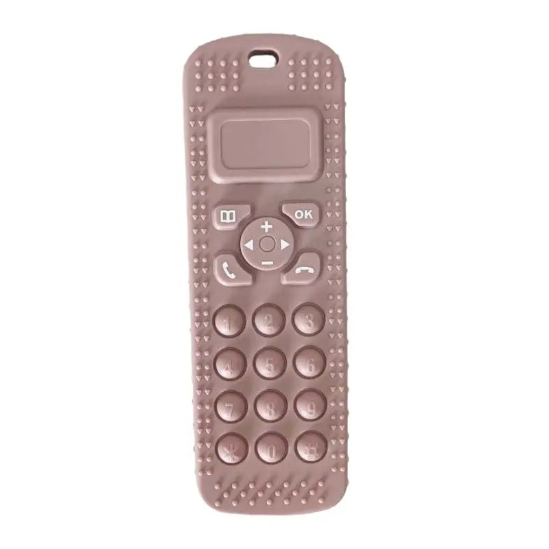 Telephone Silicone Pop-It Teether - Mauve