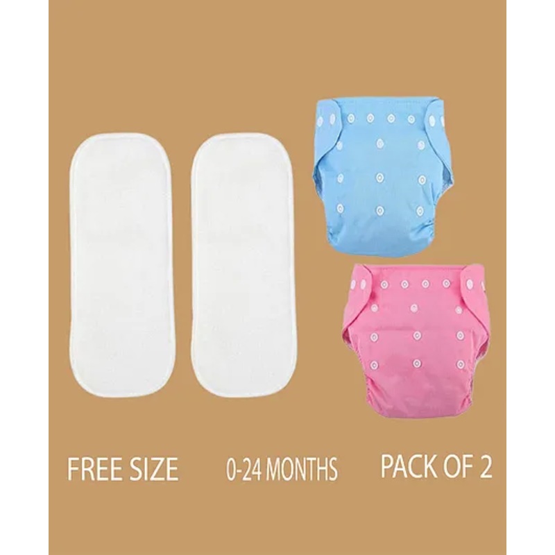 The Cheeky Kidzz Fashionable 2 Pocket Button Style Baby Autumn Winter Special Quick-Dry Adjustable Reusable Cloth Diapers With 2 Bamboo Microfiber Insert Diaper Pads.