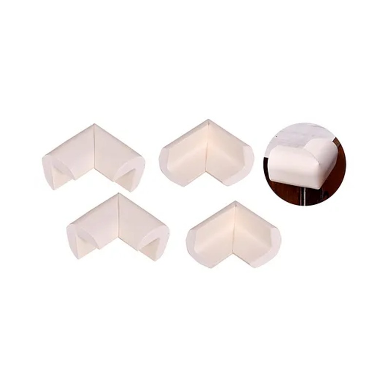 The Little lookers Baby Proofing L Shaped Corner Guards White - Pack of 4