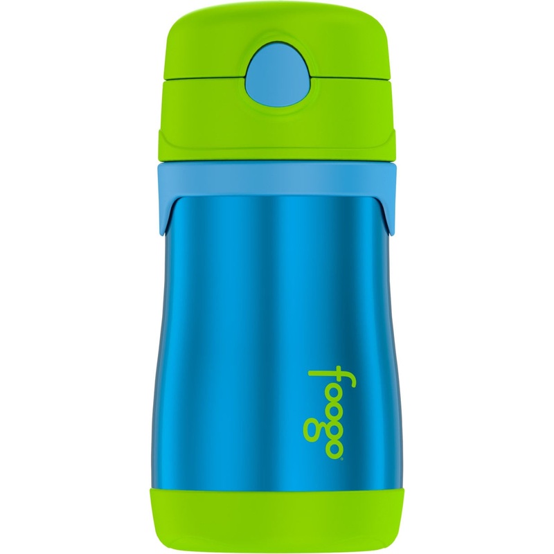 Thermos Foogo 10 oz Vacuum Insulated Stainless Steel Straw Bottle - Blue/Green