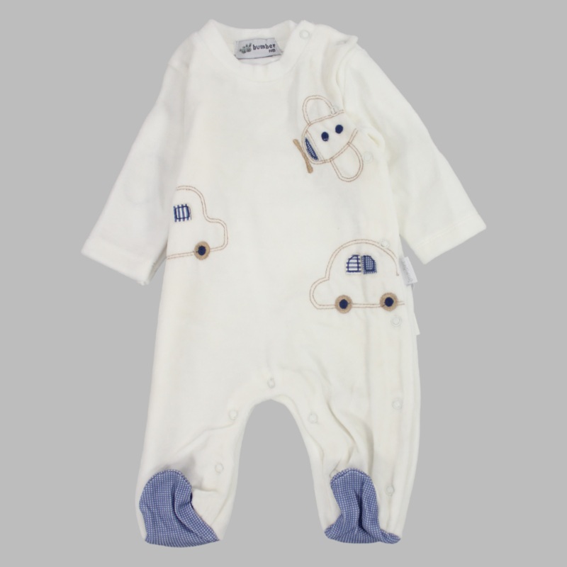 Transportation Long-Sleeved Baby Footie