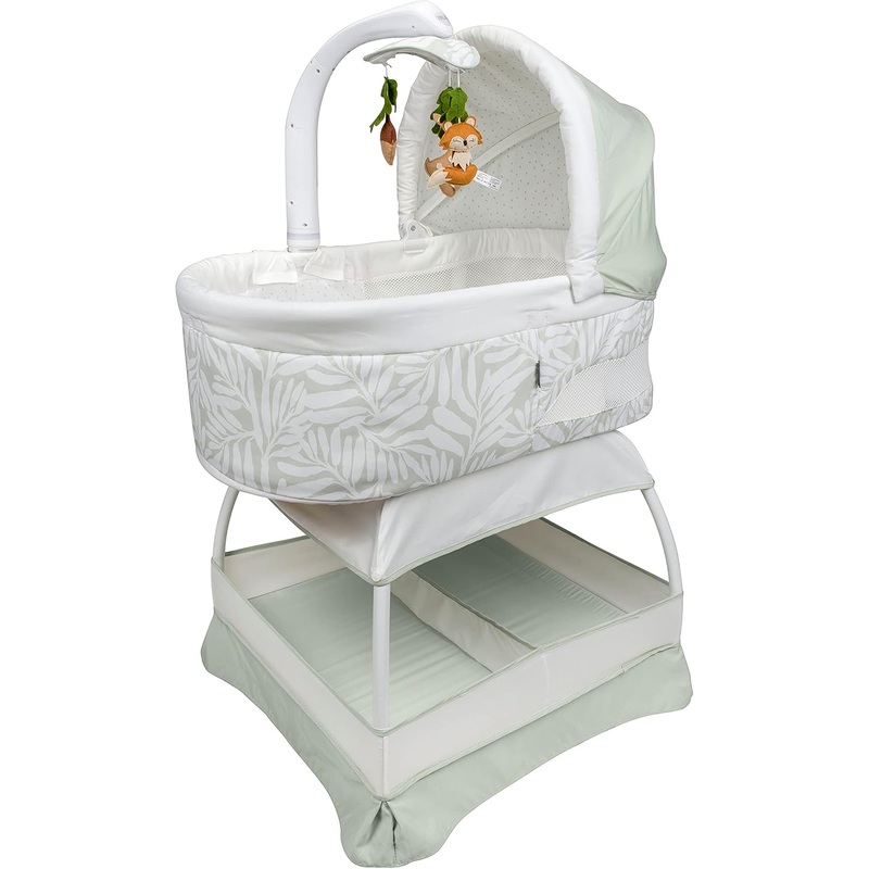 TruBliss Sweetli Calm Bassinet, Sage Fern Leaves