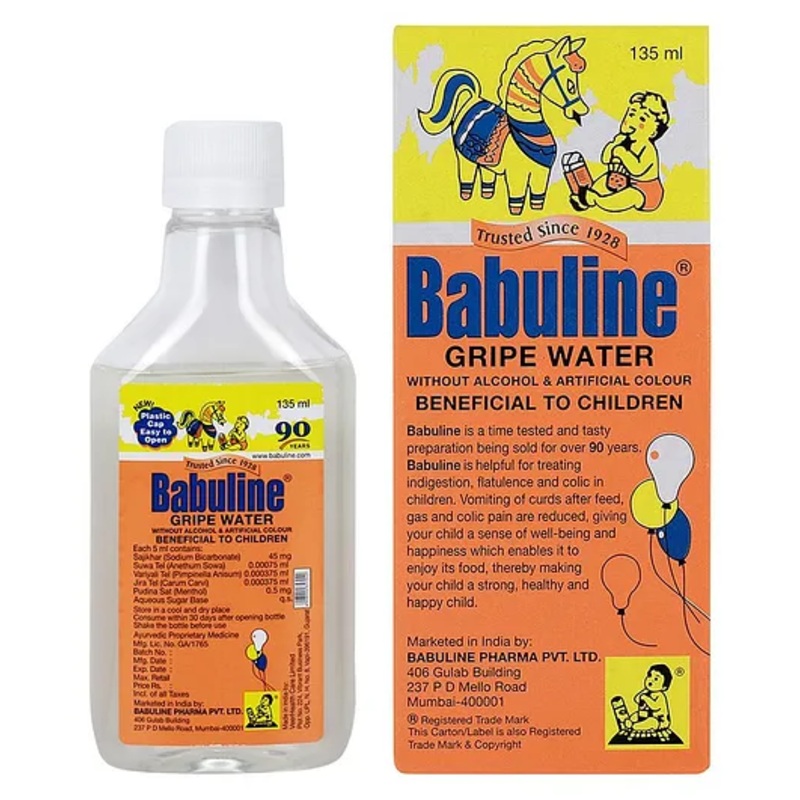Babuline Ayurvedic Gripe Water Bottles Pack of 3 - 135 ml Each