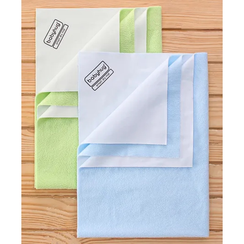 Babyhug Waterproof Bed Protector Sheet Pack of 2 Medium - Purple