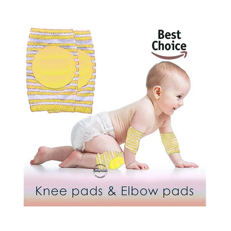 Babymoon Padded Kids Knee Elbow Protection Pads - Yellow