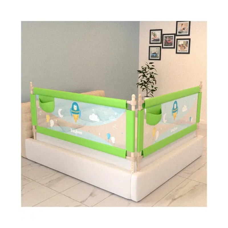 Baybee Bed Rails Guard for Baby Kids Safety with Adjustable Height -  Green
