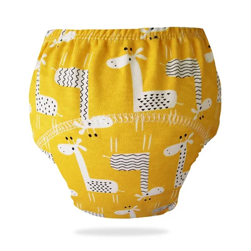 Bembika Babies Cotton Potty Training Pants  Giraffe  Printed Medium - Yellow