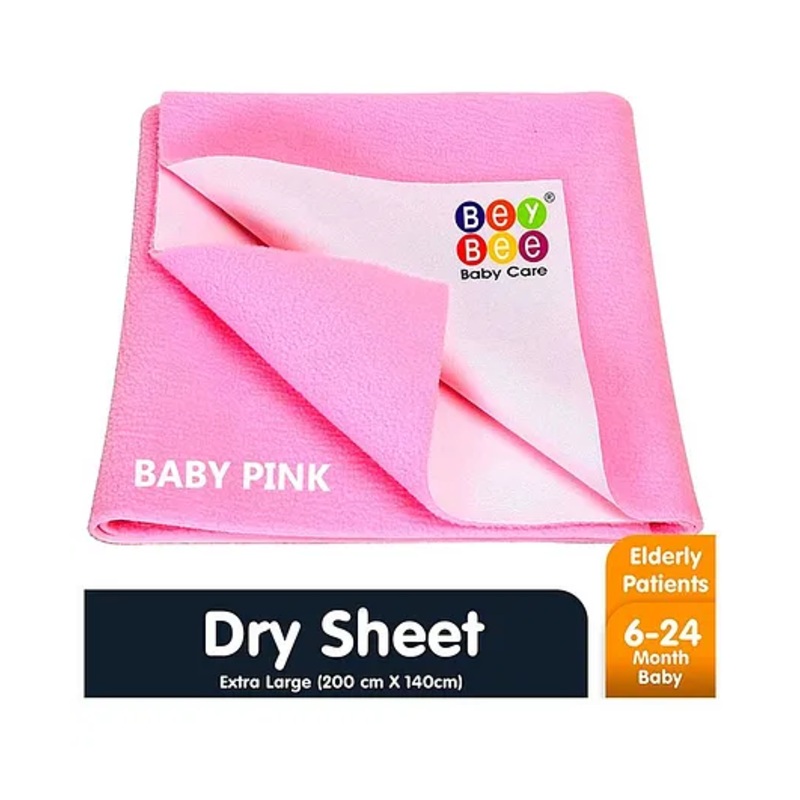 Bey Bee Waterproof Bed Protector Dry Sheet Extra Large - Pink