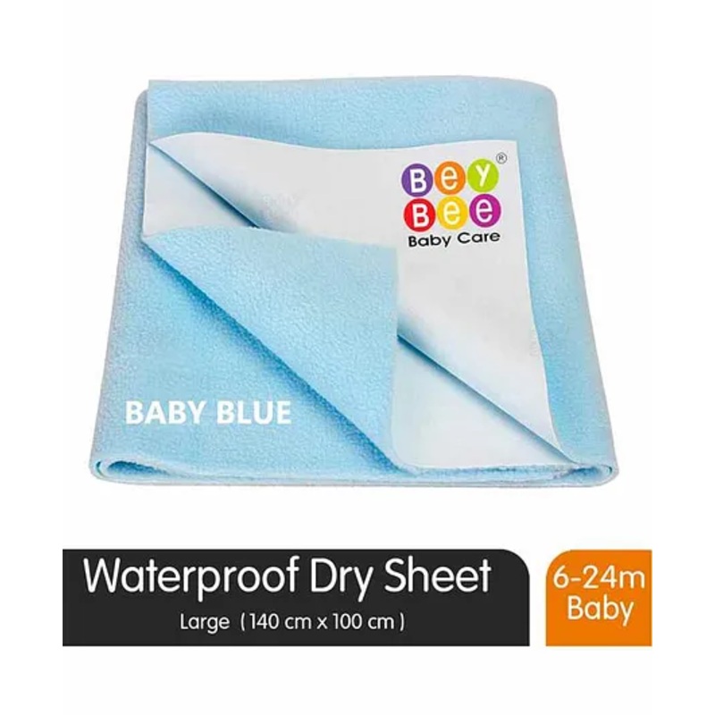 BeyBee Quickly Dry Waterproof Large Size Bed Protector Sheet - Blue