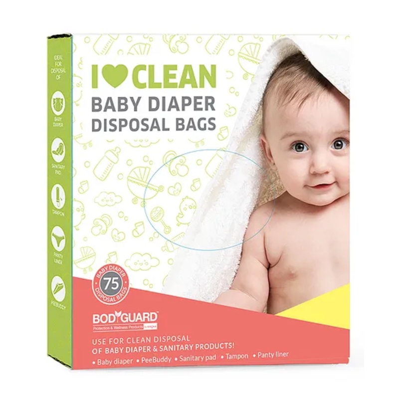 BodyGuard I Love Clean Baby Diaper Disposal Bags - 75 Bags