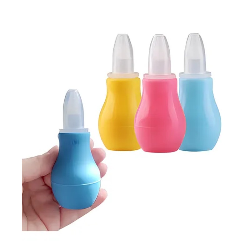 Cozy Vibes New Born Silicone Baby Safety Nose Cleaner Vacuum Suction Children Nasal Aspirator-Pack of 1-Color May Vary