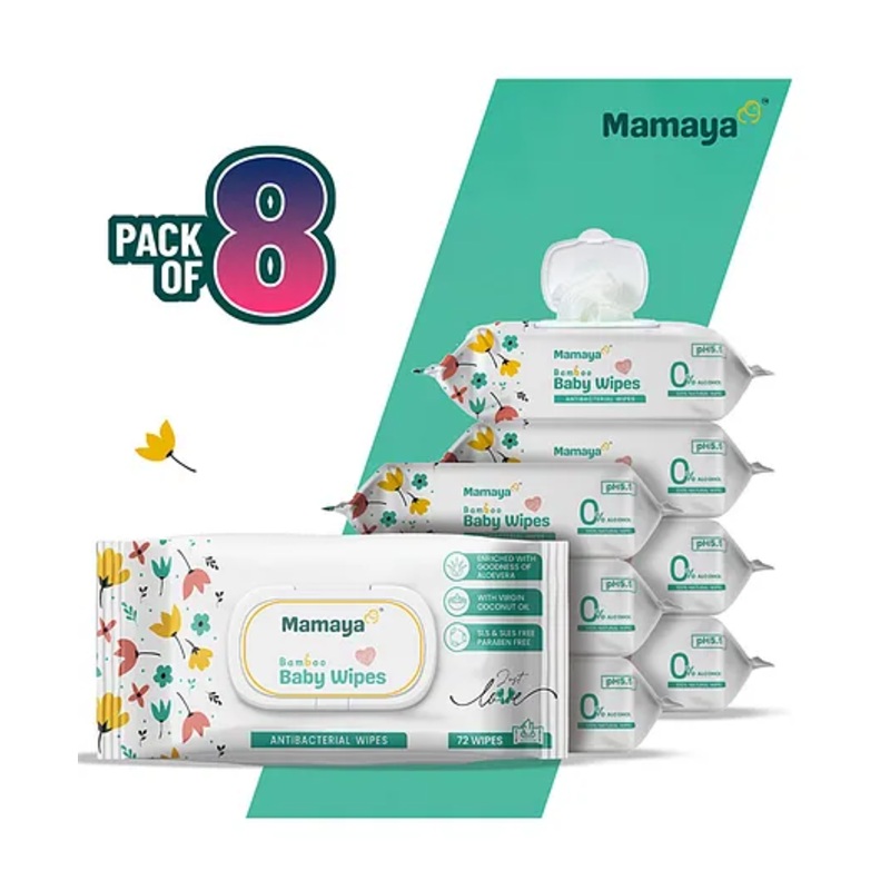 Mamaya Baby Wipes Pack of 8