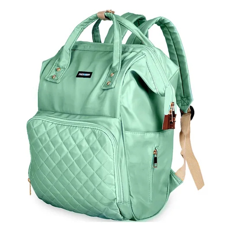 PACKNBUY Diaper Bag Backpack Stylish Multiuse Baby Bag for Travel - Green