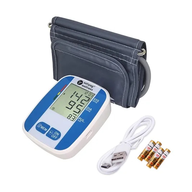 Sahyog Wellness Digital Blood Pressure Monitor Machine - Blue White