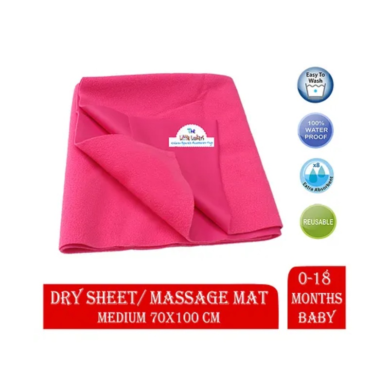 THE LITTLE LOOKERS  Dry Sheets Water Proof Bed Protector &  Waterproof  Sheets For Baby  Pack Of 2 - Pink