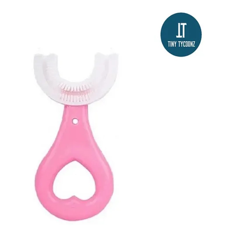 Tiny Tycoonz Soft Sillicone U-Shaped Toothbrush - Pink