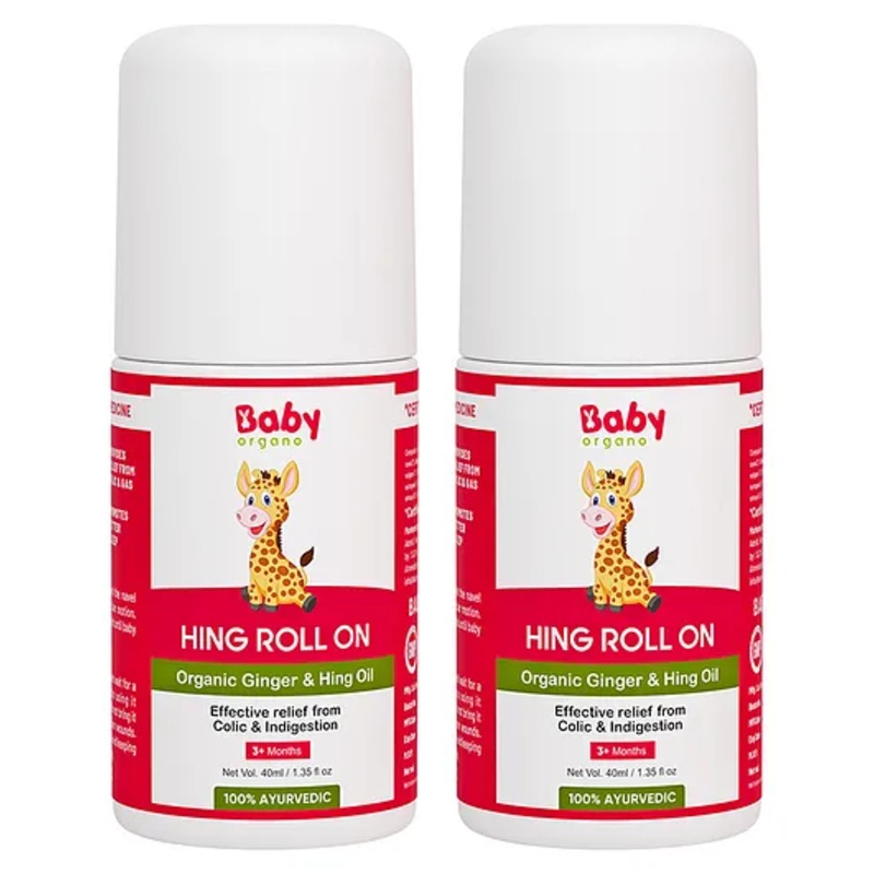 BabyOrgano Natural Tummy Roll On Pack of 2 - 40 ml Each