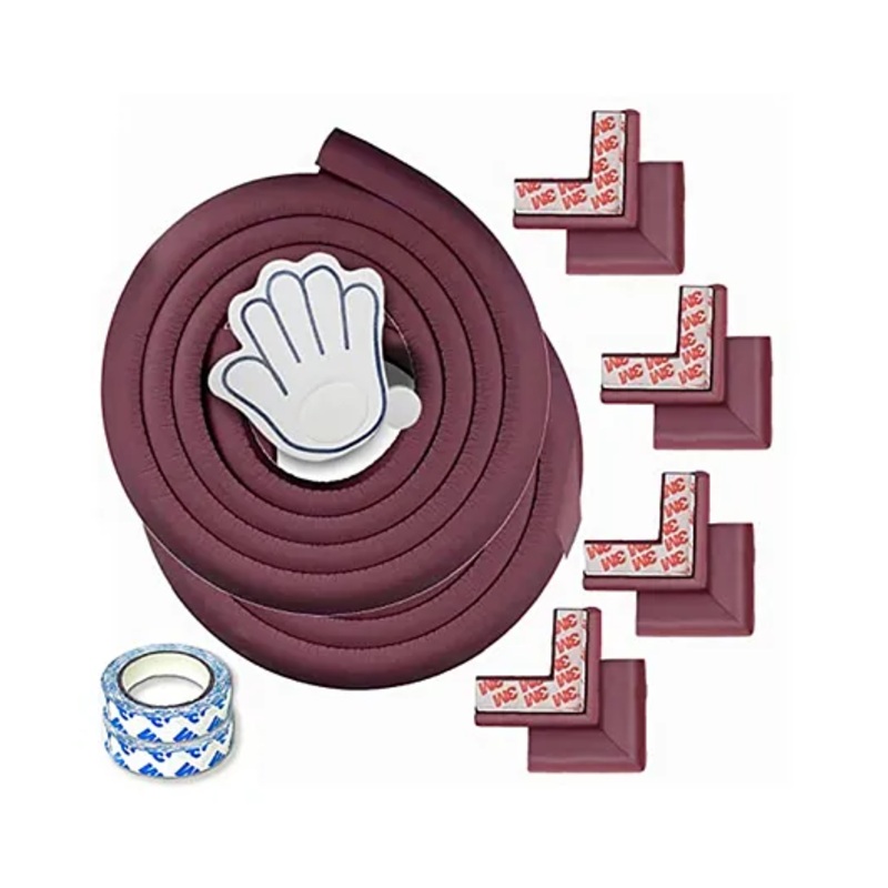 BabyPro Lab Tested - Certified (Set of 11) Baby Proofing Combo of 2 Pre-Taped Edge Guard - 4 Meters 8 Corner Protectors for Sharp Edges & 1 Finger Pinch Guard