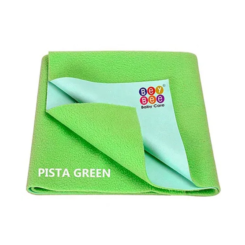 BeyBee Just Dry Baby Care Waterproof Double Bed Protector Sheet,  X-Large -Light Green