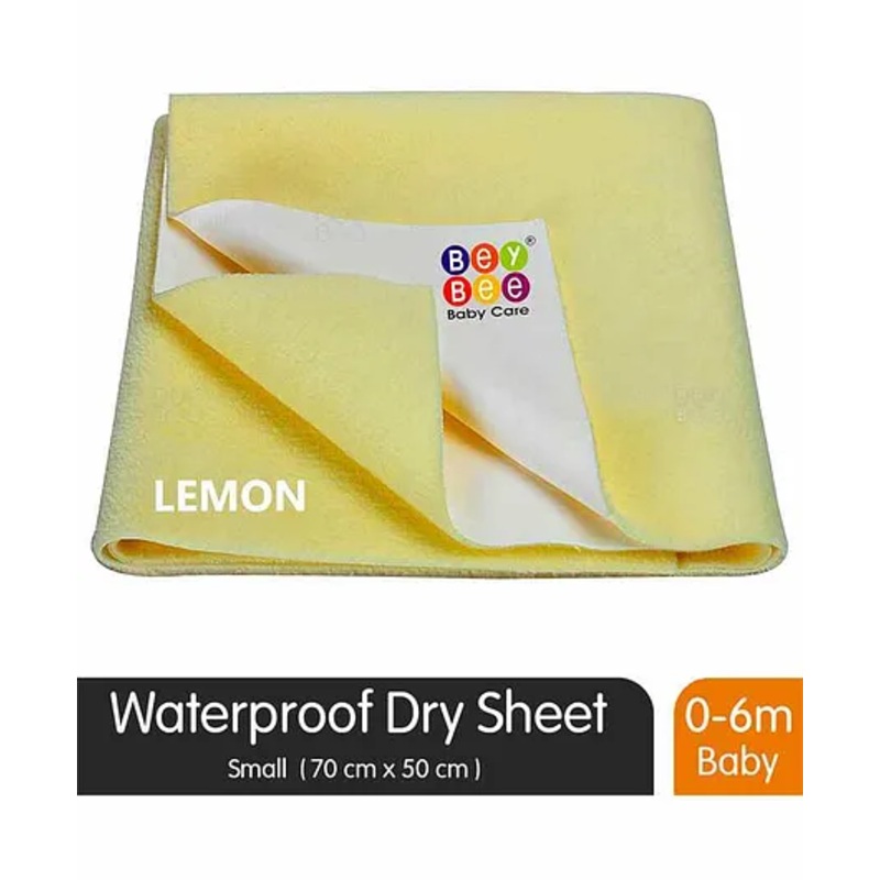 BeyBee Quickly Dry Waterproof Small Size  Bed Protector Sheet - Yellow