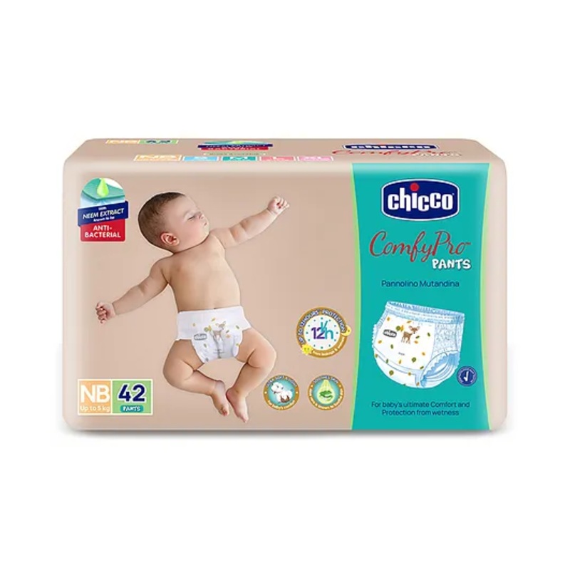 Chicco Comfypro Ultra Soft & Light Diaper Pants New Born - 42 Pieces