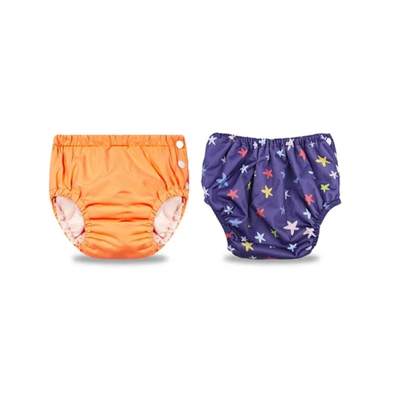 Chinmay Kids Reusable Swimwear Diaper Pool Pants - Blue and Orange