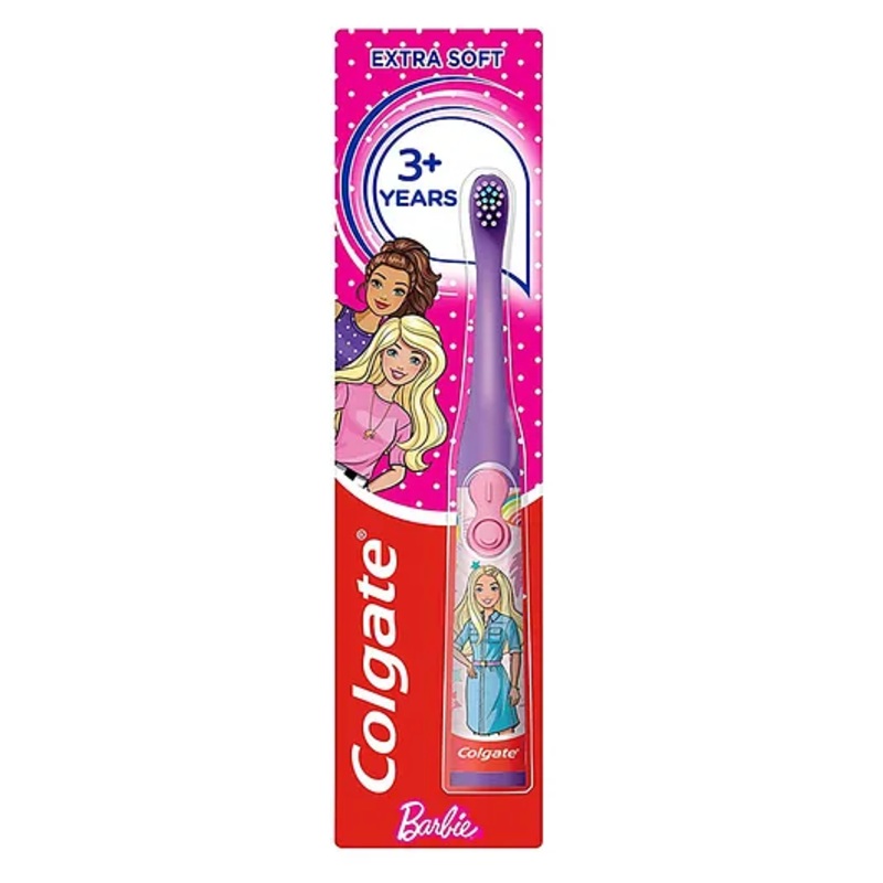 Colgate Kids Barbie Battery Powered Electric Toothbrush Extra Soft Bristles - Multicolor