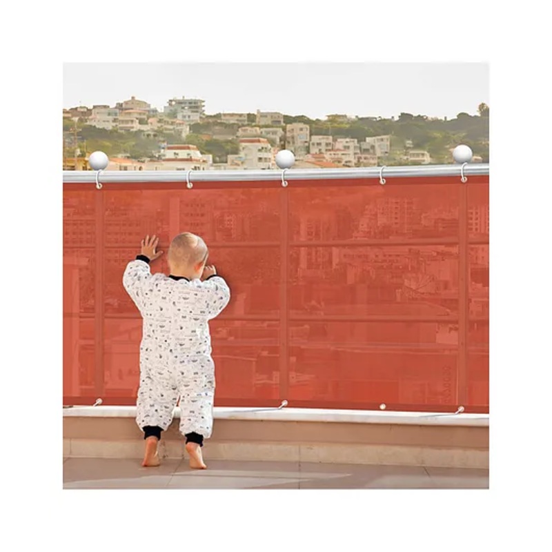 HIPPO Fabric  Decorative Indoor Baby Safety Net Balcony Net Privacy Net - Brown